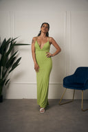 ABITO LUNGO SUMMER SCOLLO V VERDE