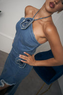 COORDINATO DENIM TOP E GONNA