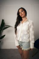 CAMICIA UNCINETTO CON FIORI