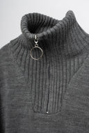 MAGLIONE ZIP GRIGIO