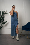 COORDINATO DENIM TOP E GONNA
