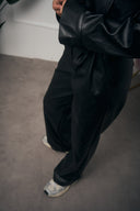 COORDINATO IN PELLE CROP
