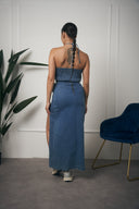 COORDINATO DENIM TOP E GONNA