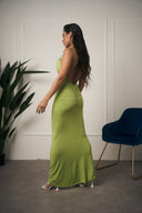 ABITO LUNGO SUMMER SCOLLO V VERDE