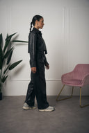 COORDINATO IN PELLE CROP