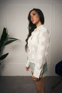 CAMICIA UNCINETTO CON FIORI
