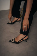 DECOLTE NERO LUCIDO DIAMANTE