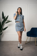 COORDINATO DENIM YELLOW FLOWERS