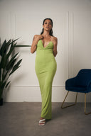 ABITO LUNGO SUMMER SCOLLO V VERDE