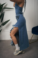 COORDINATO DENIM TOP E GONNA