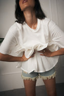 T-SHIRT VOLANT BIANCA