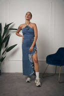 COORDINATO DENIM TOP E GONNA