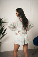 COORDINATO CELESTE RICAMATO