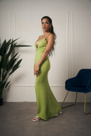 ABITO LUNGO SUMMER SCOLLO V VERDE