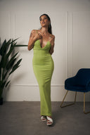 ABITO LUNGO SUMMER SCOLLO V VERDE