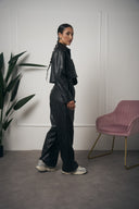 COORDINATO IN PELLE CROP