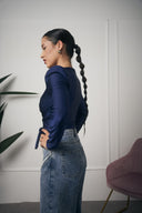MAGLIA-BODY MANICA LUNGA NODO
