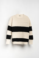 MAGLIONE BICOLOR A RIGHE