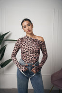 MAGLIA MANICA LUNGA LEOPARDATA