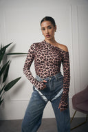 MAGLIA MANICA LUNGA LEOPARDATA
