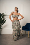 COORDINATO SKIRT VOLANT VERDE