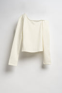 MAGLIA MANICA LUNGA FIORE BIANCA