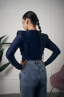 MAGLIA-BODY MANICA LUNGA NODO
