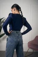 MAGLIA-BODY MANICA LUNGA NODO