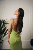 ABITO LUNGO SUMMER SCOLLO V VERDE