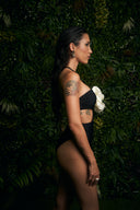 COSTUME INTERO NERO CON FIORE