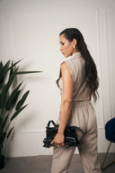 TAILLEUR GILET CON LACCI BEIGE