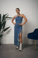COORDINATO DENIM TOP E GONNA