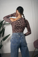 MAGLIA MANICA LUNGA LEOPARDATA