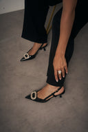DECOLTE NERO LUCIDO DIAMANTE