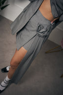 TAILLEUR BLAZER E GONNA GESSATO