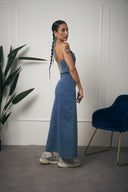 COORDINATO DENIM TOP E GONNA