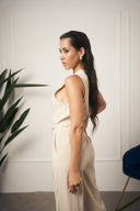 TAILLEUR GILET GESSATO BEIGE