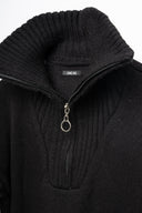 MAGLIONE ZIP NERO