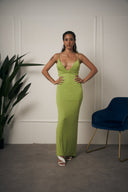 ABITO LUNGO SUMMER SCOLLO V VERDE