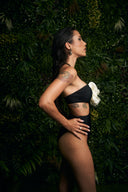 COSTUME INTERO NERO CON FIORE