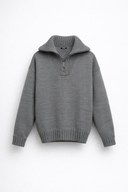 MAGLIONE ZIP GRIGIO